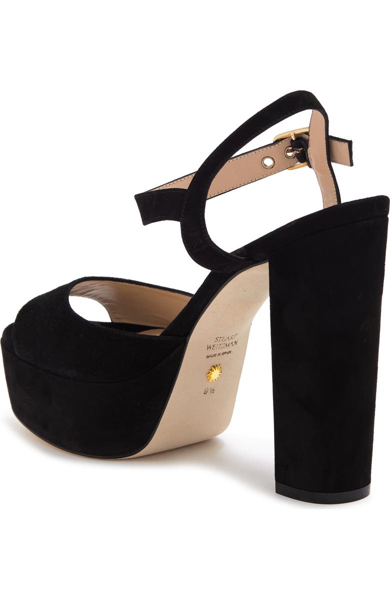 Stuart Weitzman Ryder Suede Platform Sandal, Alternate, color,