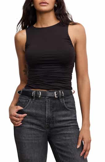 Good American Ruched Jersey Tank