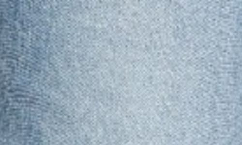 Apny Crop Raw Hem Wide Leg Jeans In Light Indigo