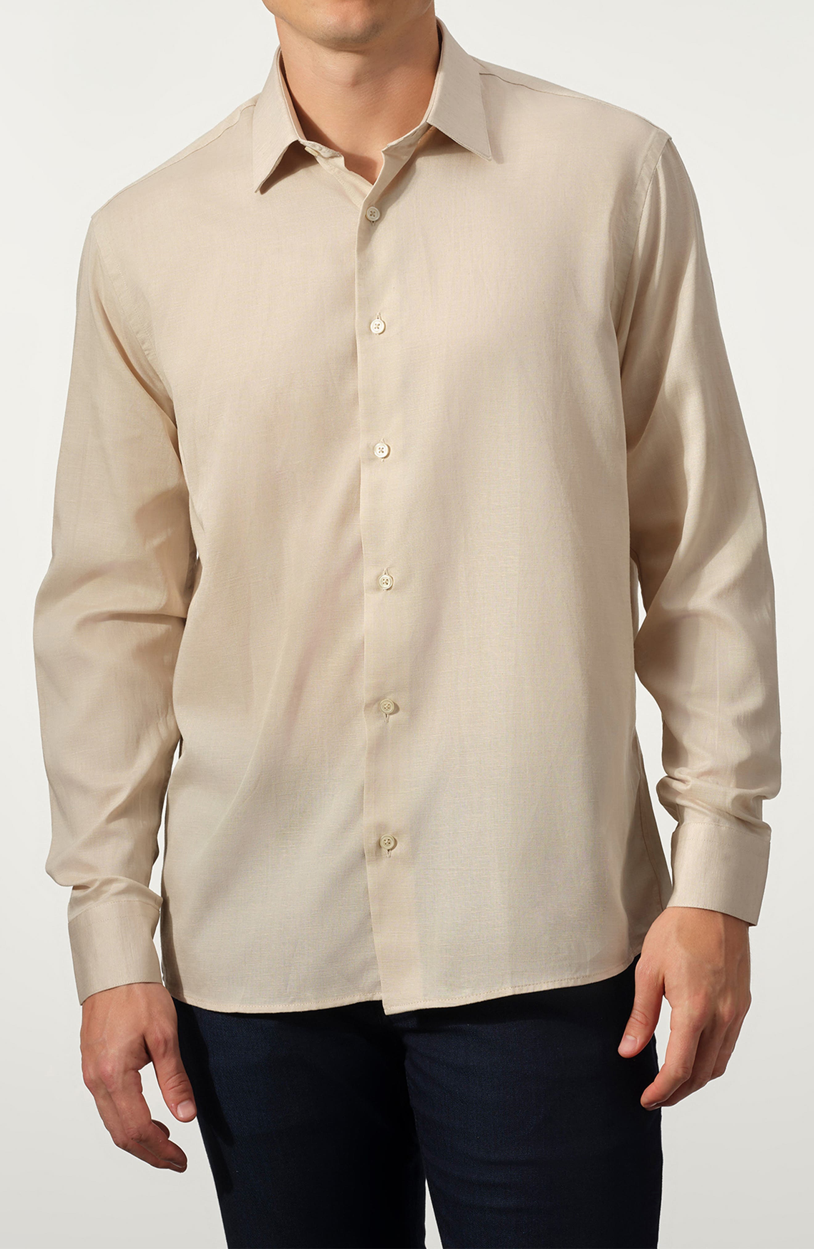 Linen & Tencel Button Up Shirt - image 3