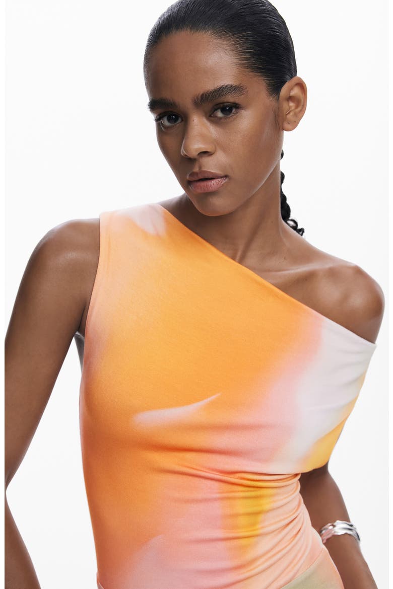 One-Shoulder Midi Dress, Alternate, color, PINK
