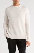 Bugatchi Embroidered Merino Wool Crewneck Sweater