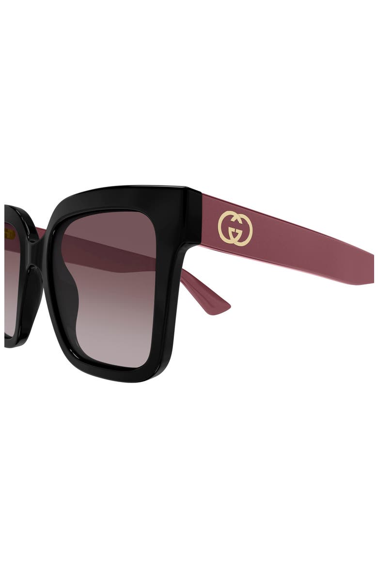 GG2190S 53mm Gradient Square Sunglasses, Alternate, color, BLACK/ MULTI