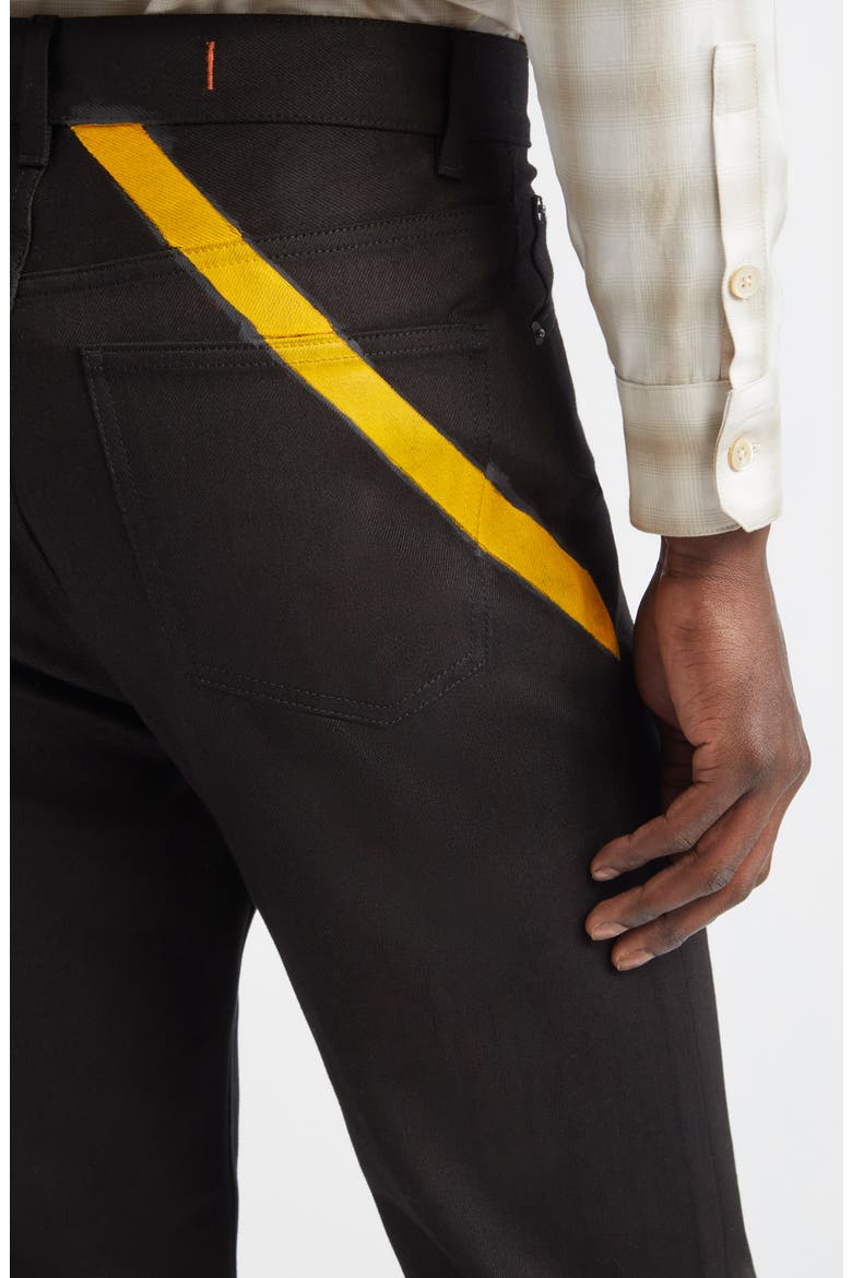 Rear Stripe Five-Pocket Pants, Alternate, color, BLACK