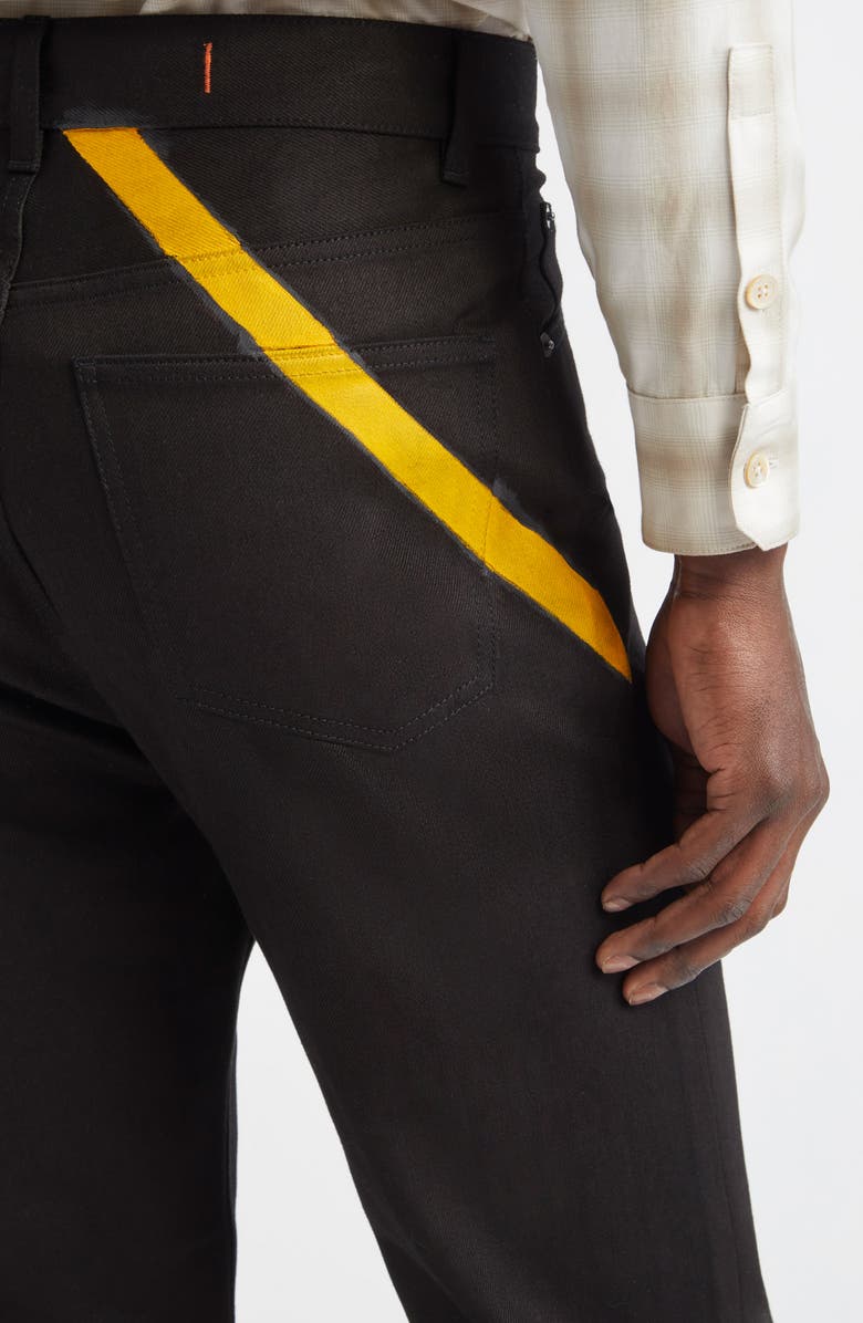 JKEEFER Rear Stripe Five-Pocket Pants, Alternate, color, Black