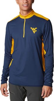Columbia Men's Columbia Navy West Virginia Mountaineers Tech Trail™ Omni-Shade Quarter-Zip Top
