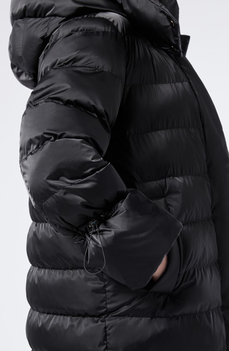 Marina Rinaldi Zina Long Puffer Coat, Alternate, color, Black