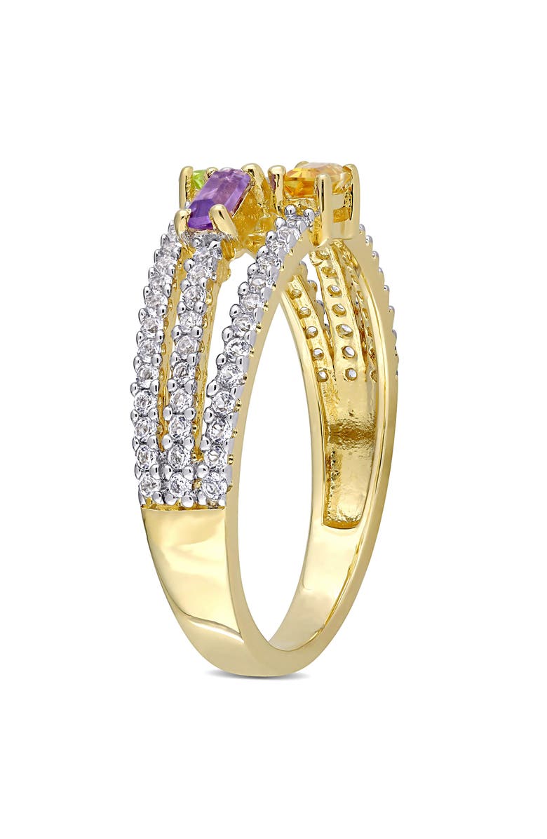 DELMAR Amethyst Citrine Peridot & White Topaz Ring, Alternate, color, Gold Multi