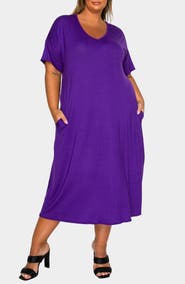 L I V D Olivia Short Sleeve Midi Dress