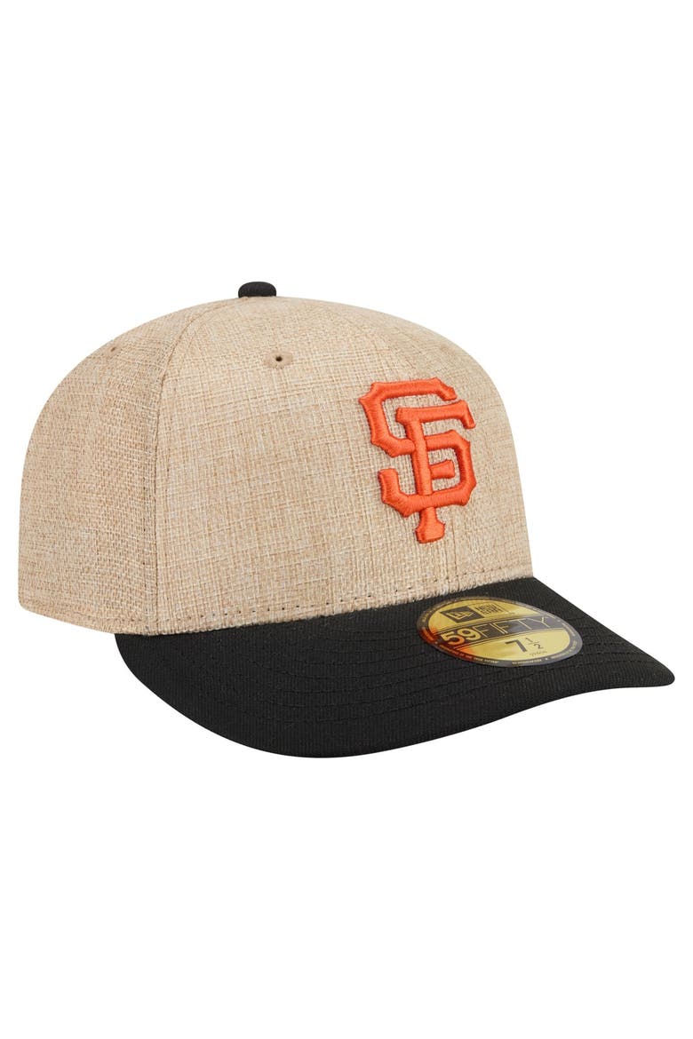 Men's New Era  Natural/Black San Francisco Giants Twine 59FIFTY Fitted Hat, Alternate, color, Natural