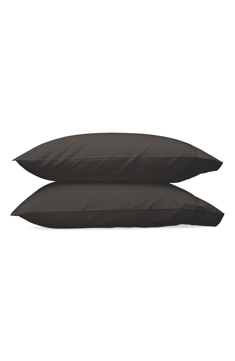 Matouk Nocturne Set of 2 Pillowcases, Main, color, Black