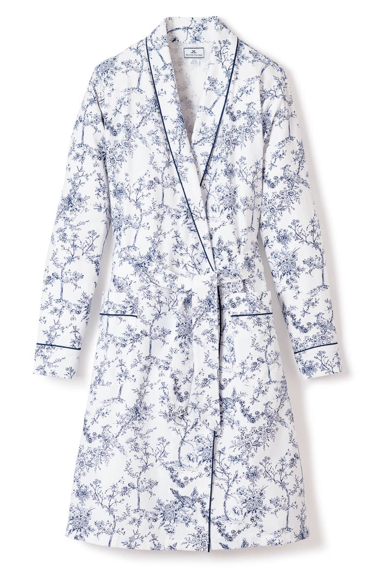 Timeless Toile Pima Cotton Robe, Alternate, color, WHITE