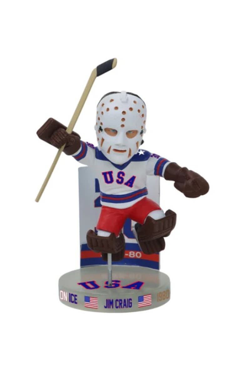 LowSports Jim Craig (Miracle On Ice) 1980 Gold Metal 6" Bobblehead, Main, color, Multi-Color