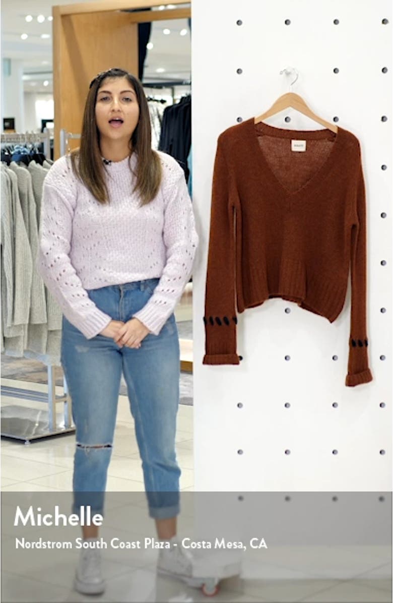 Oliver Whipstitch Cuff Cashmere Sweater, sales video thumbnail