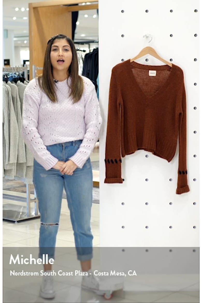 Oliver Whipstitch Cuff Cashmere Sweater video