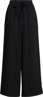 Caslon® Wide Leg Gauze Pants