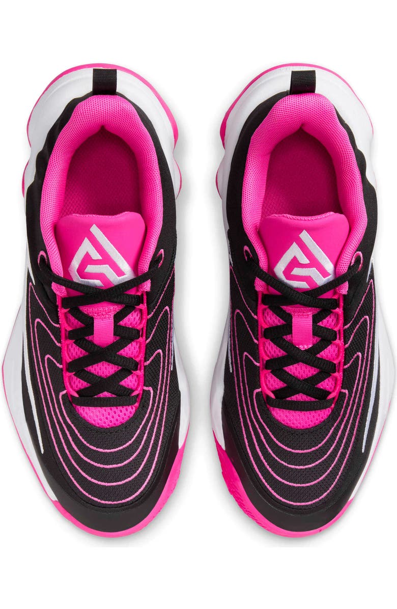 Nike Kids' Giannis Immortality 4 Basketball Shoe, Alternate, color, Black/ Laser Fuchsia/ White