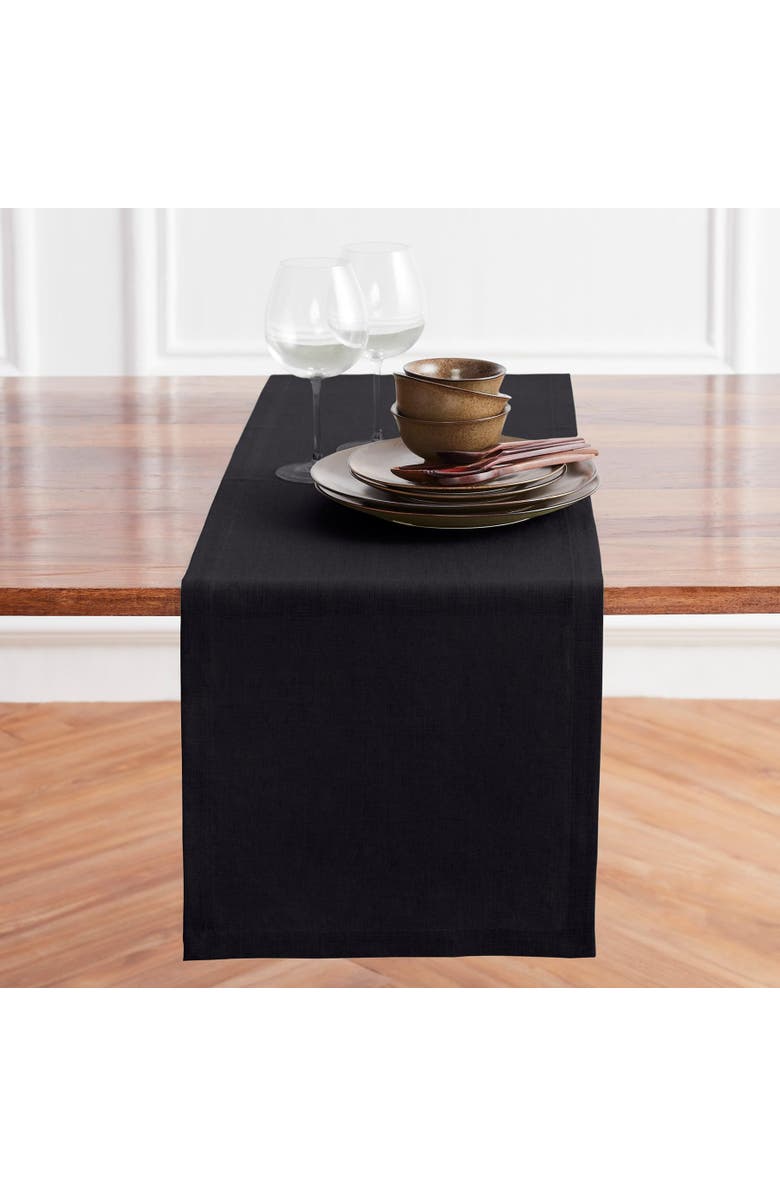 Solino Home Linen Table Runner - Diana, Alternate, color, Black