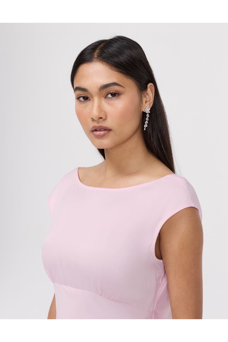 Octavia Cowl Back Satin Maxi Dress, Alternate, color, Pale Pink
