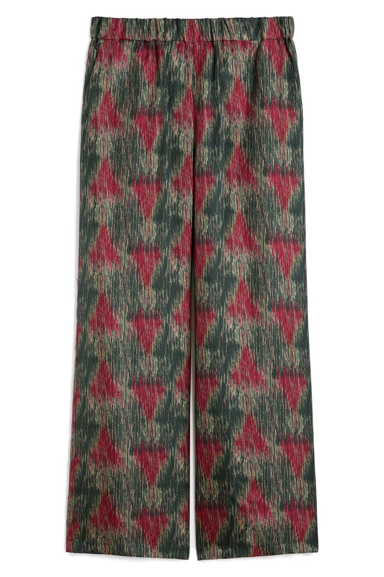 Lipiovra Abstract Print Silk Pants, Alternate, color, DARK GREY