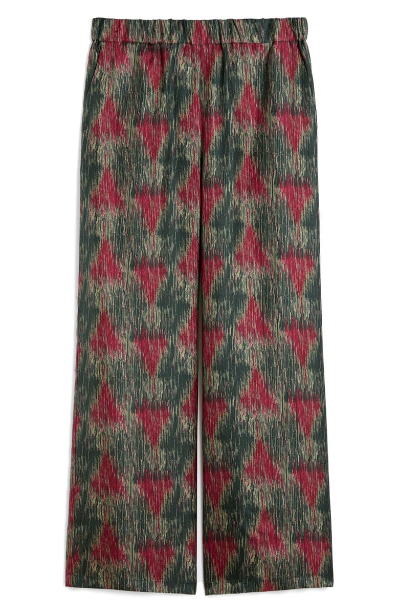 MM by Max Mara Lipiovra Abstract Print Silk Pants, Alternate, color, Dark Grey
