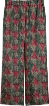 MM by Max Mara Lipiovra Abstract Print Silk Pants