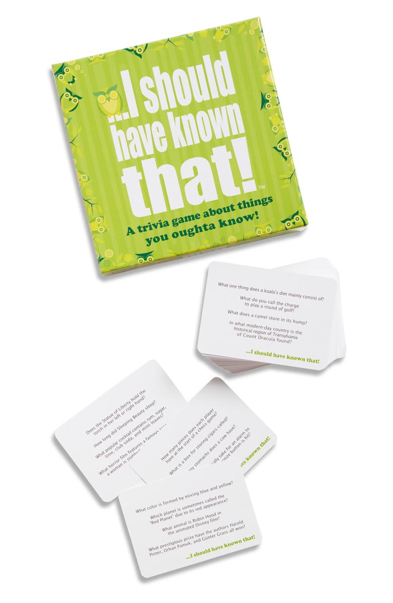 HYGGE GAMES I Should Have Known That Party Trivia Card Game, Main, color, Green