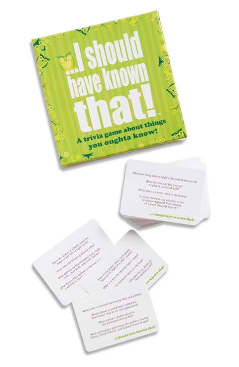 I Should Have Known That Party Trivia Card Game