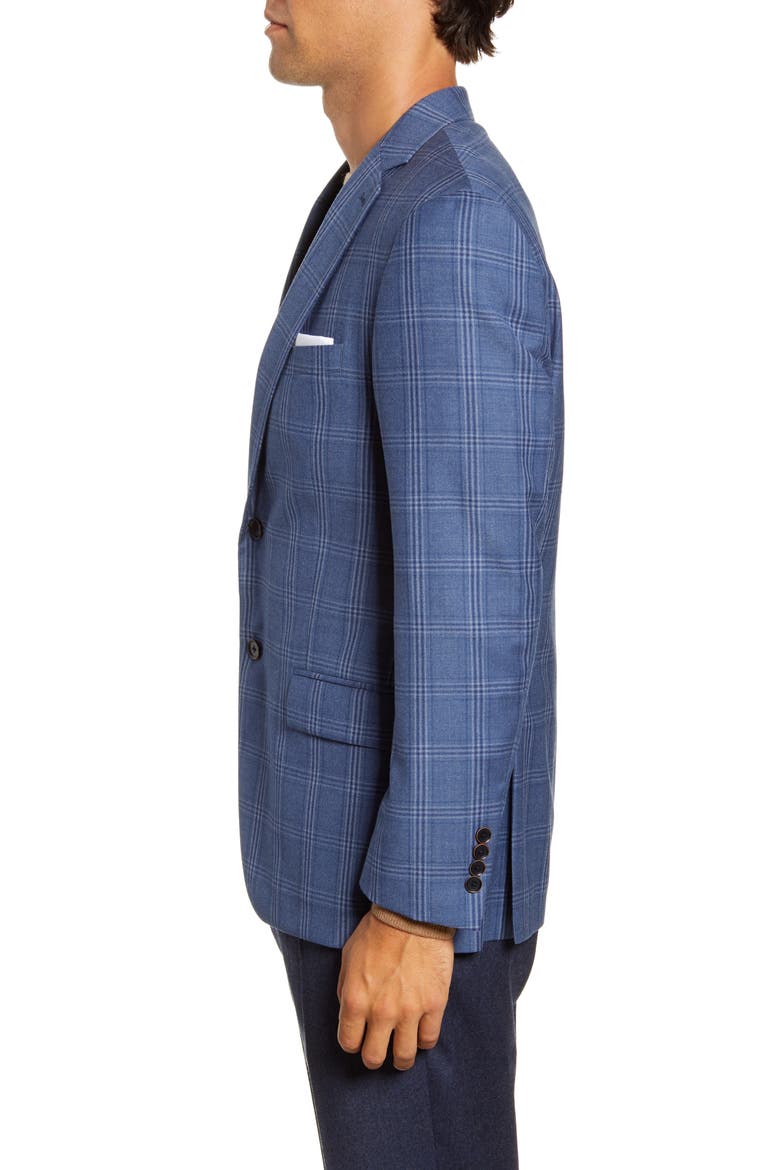 Classic Fit Plaid Wool Sport Coat, Alternate, color, LIGHT BLUE