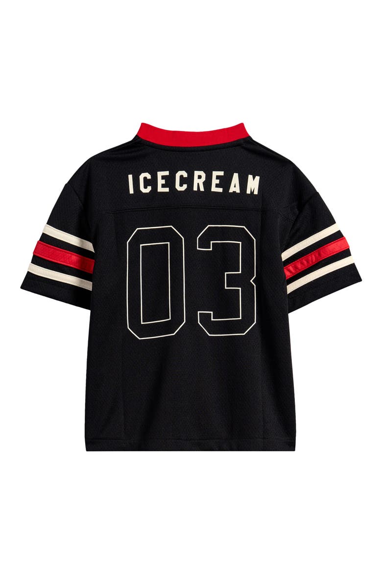 Kids' Oversize V-Neck Game Jersey, Alternate, color, BLACK