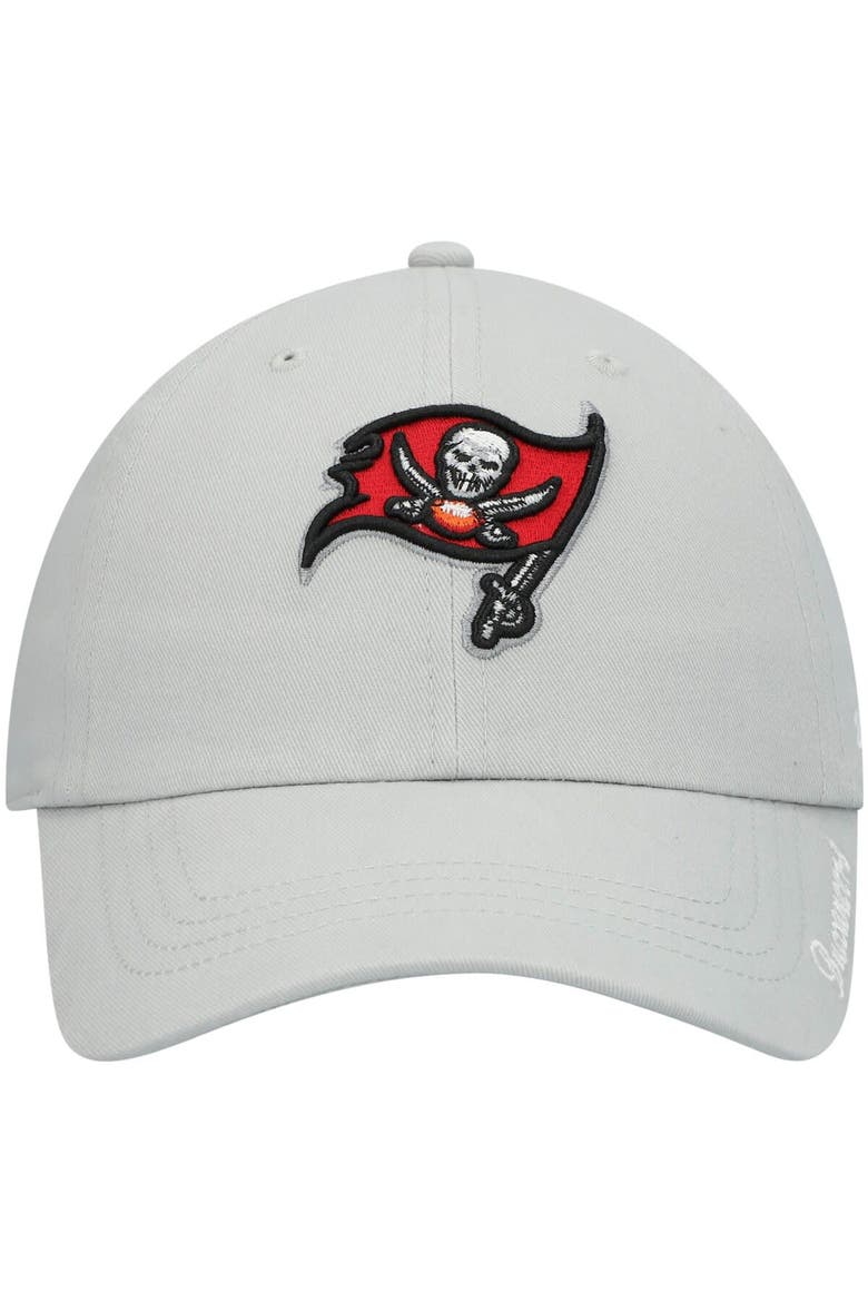 Women's '47 Pewter Tampa Bay Buccaneers Miata Clean Up Primary Adjustable Hat, Alternate, color, Gray
