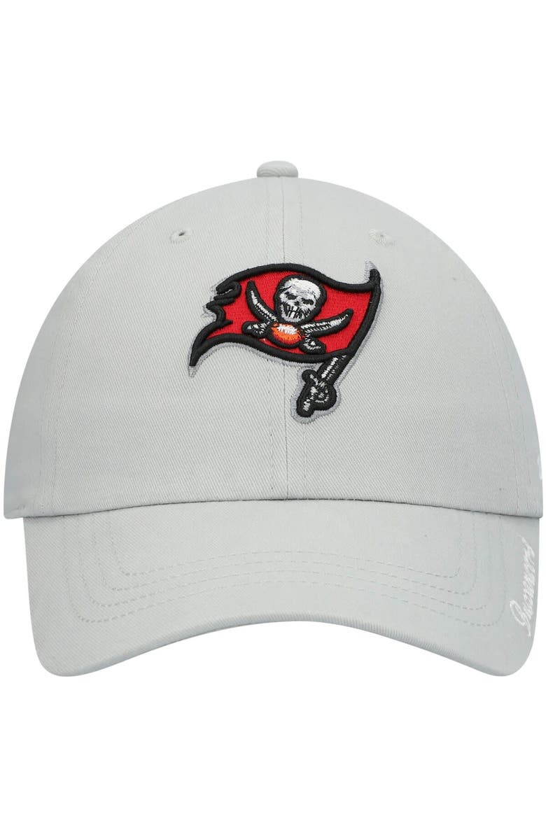 '47 Women's '47 Pewter Tampa Bay Buccaneers Miata Clean Up Primary Adjustable Hat, Alternate, color, Gray