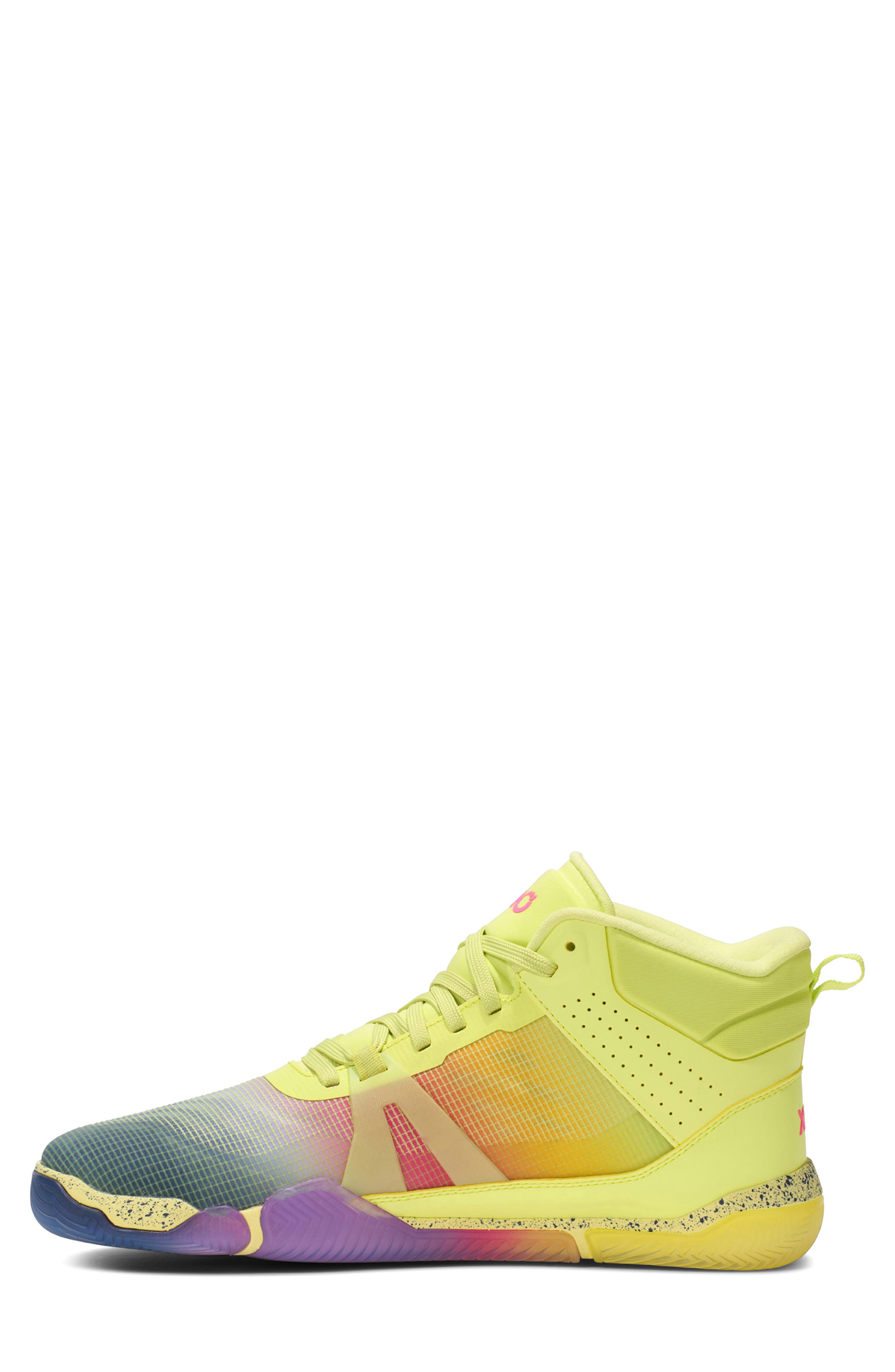 X1 Mid Basketball Shoe, Alternate, color, SUNNY LIME