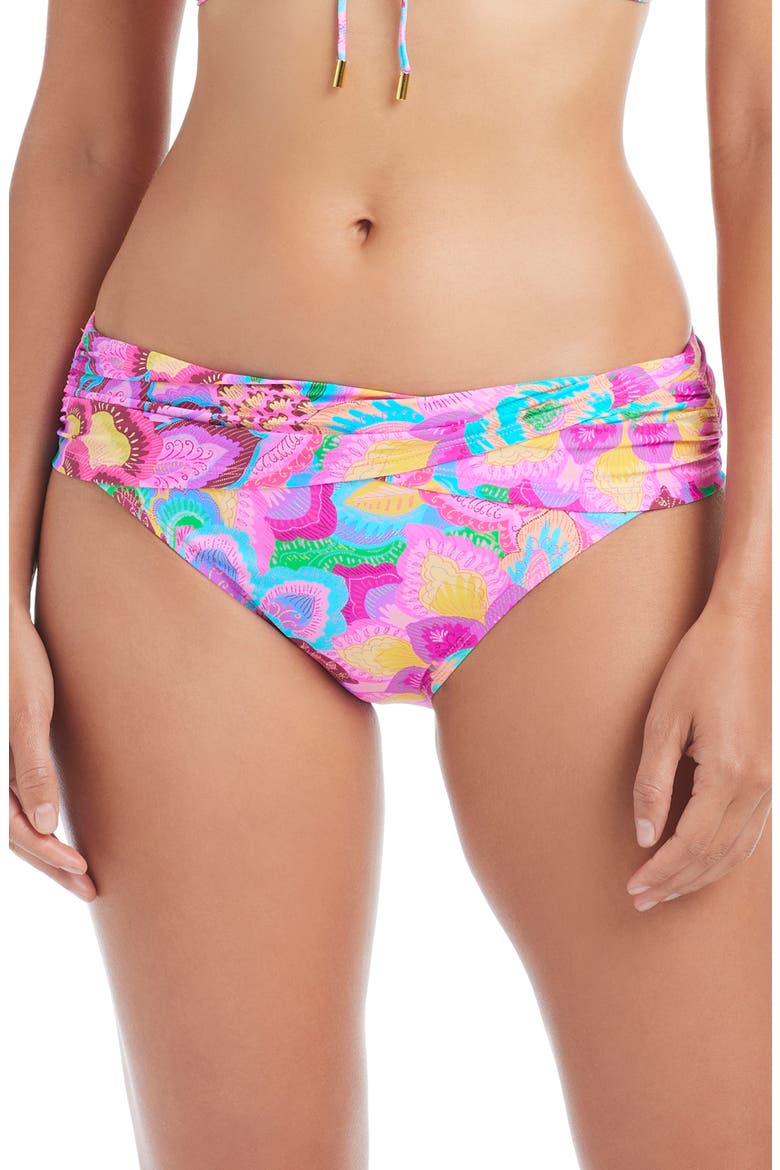 Sarong Hipster Bikini Bottoms, Main, color, PINK MULTI
