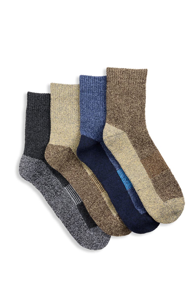 Columbia Big & Tall 4-pk 1/4-Top Crew Socks, Main, color, Multi
