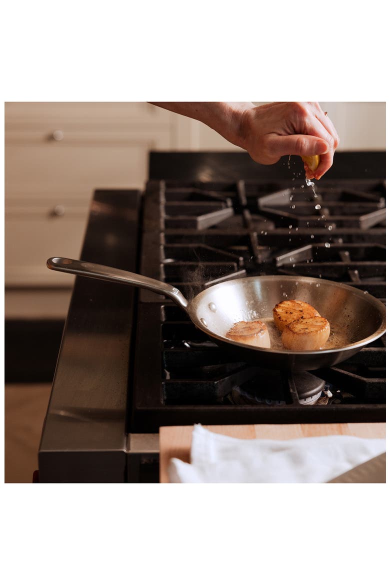 Stainless Clad Frying Pan Set, Alternate, color, STAINLESS