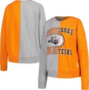 PRESSBOX Women's Pressbox Heather Gray Tennessee Volunteers Half and Half Raglan Pullover Sweatshirt