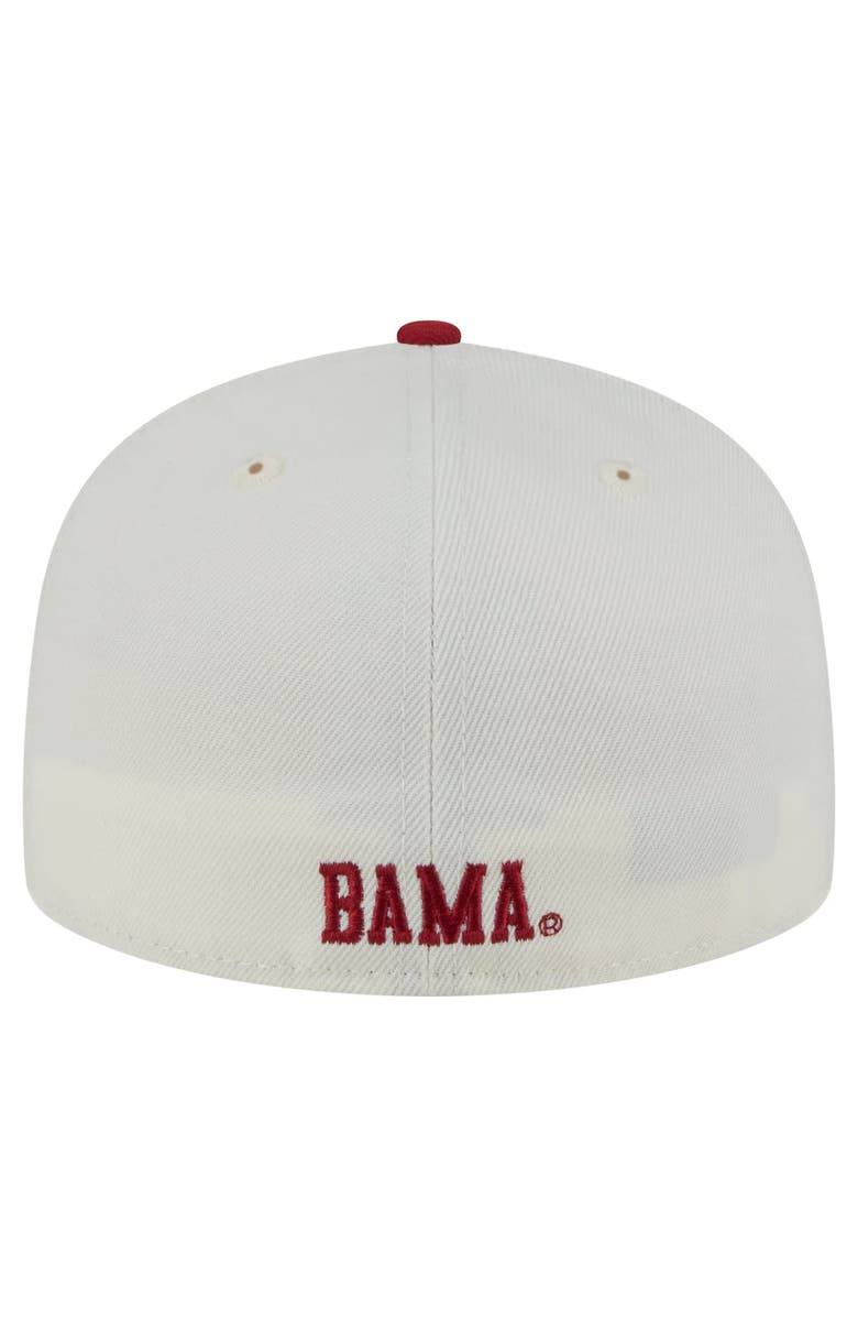 New Era Men's New Era Cream Alabama Crimson Tide Chrome 59FIFTY Fitted Hat, Alternate, color, 