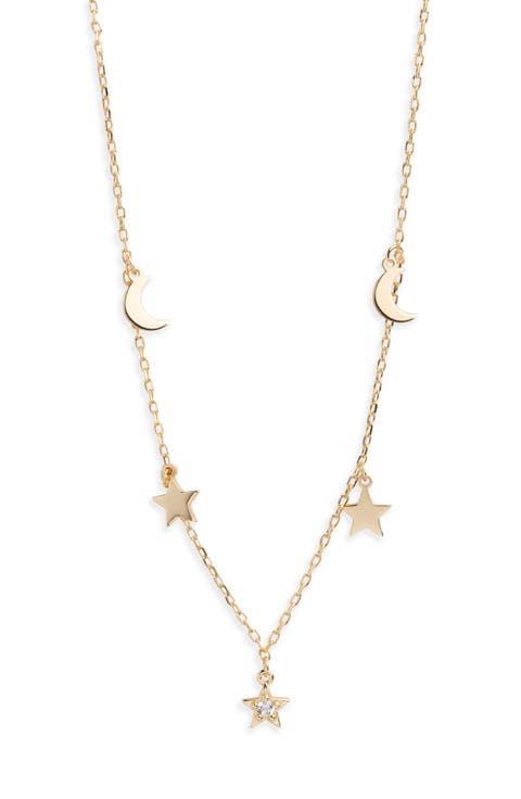 Star & Moon Charm Necklace