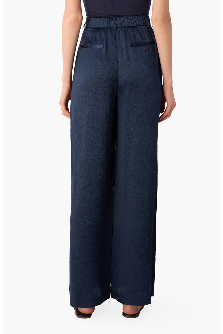 Kyley Crepe Silk Wide Leg Pants, Alternate, color, MOODY BLUE