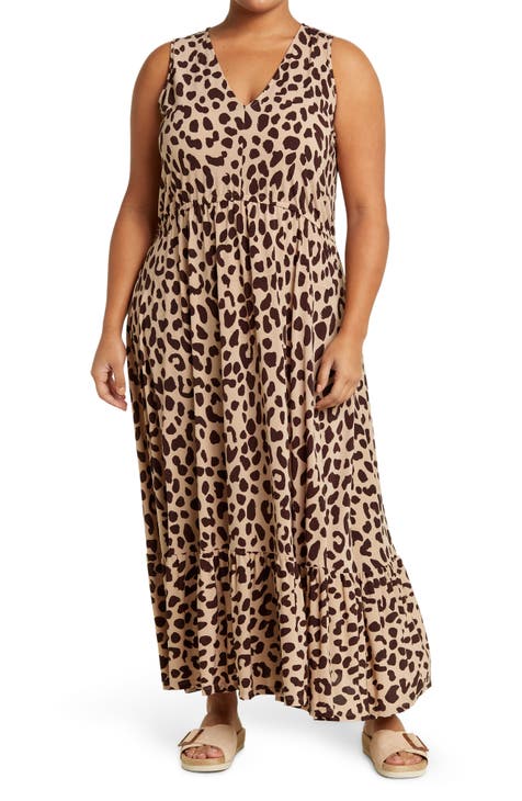 Alba Deep V Maxi Dress (Plus)