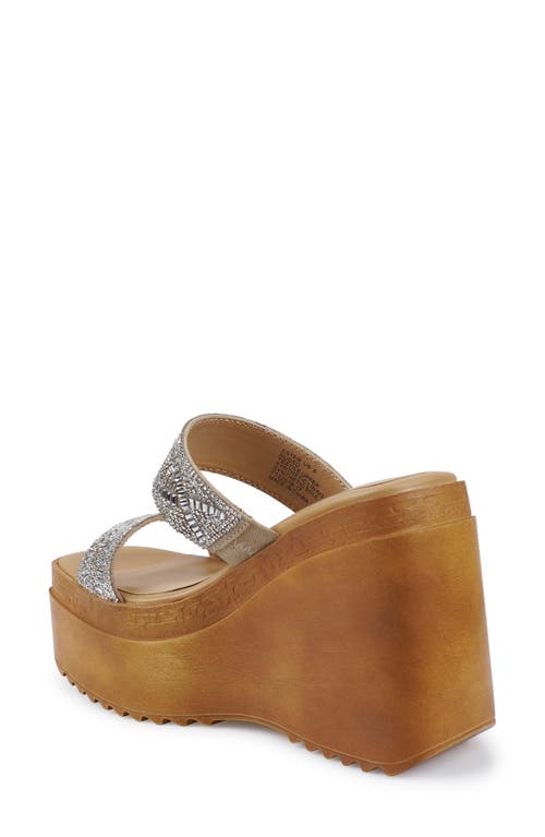 Candies Candie's Cuna Platform Wedge Sandal In Silver