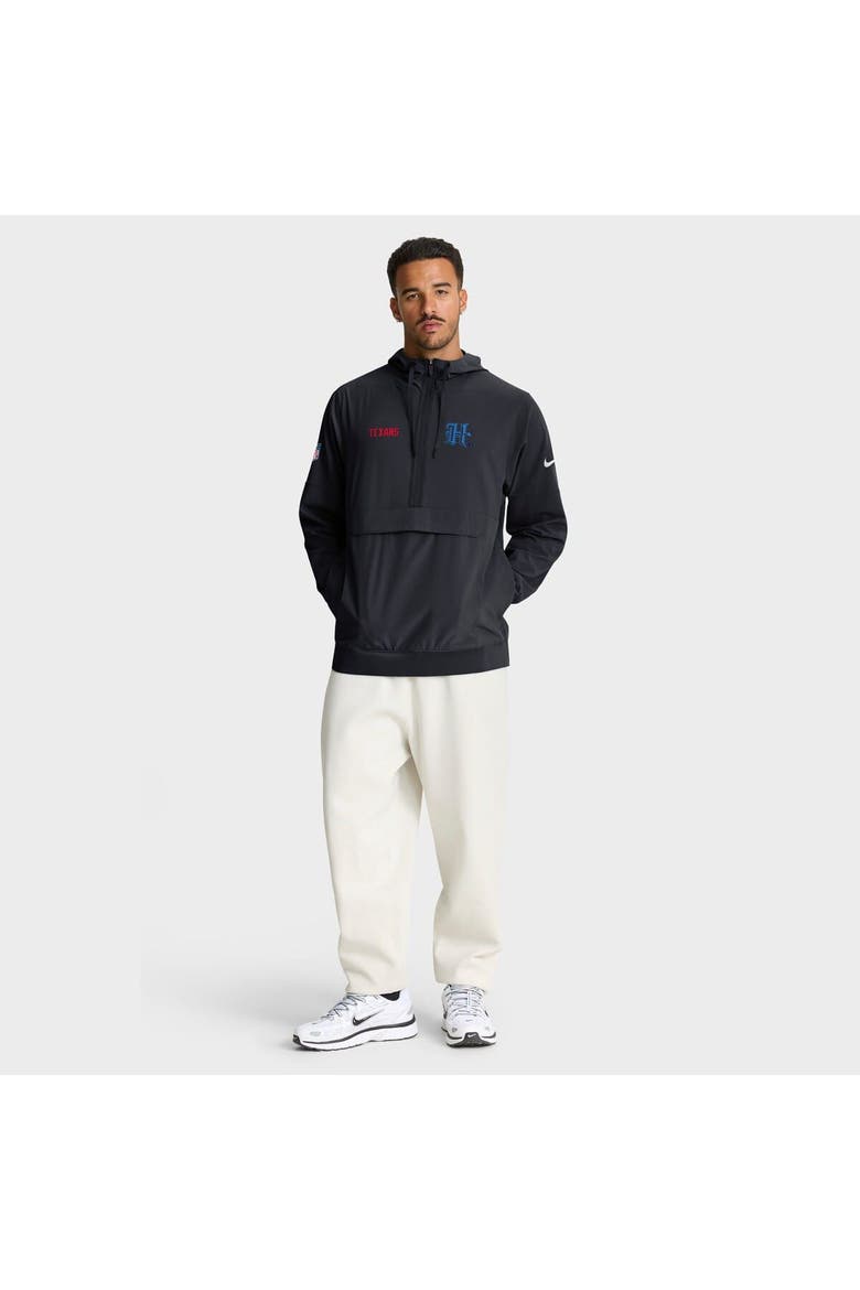 Men's Nike Navy Houston Texans Sideline Alt Pack Anorak Half-Zip Hoodie Jacket, Alternate, color, Navy