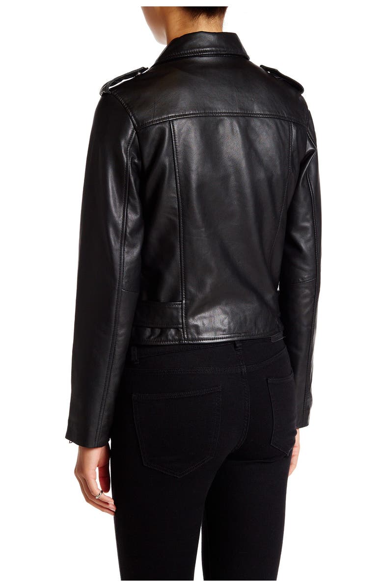 Walter Baker Allison Leather Moto Jacket, Alternate, color, Black