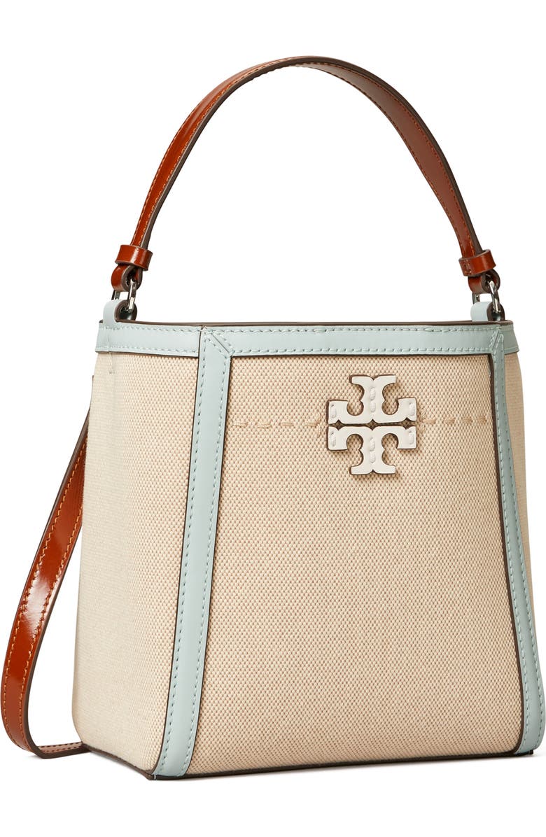 Tory Burch Small McGraw Canvas Bucket Bag, Alternate, color,