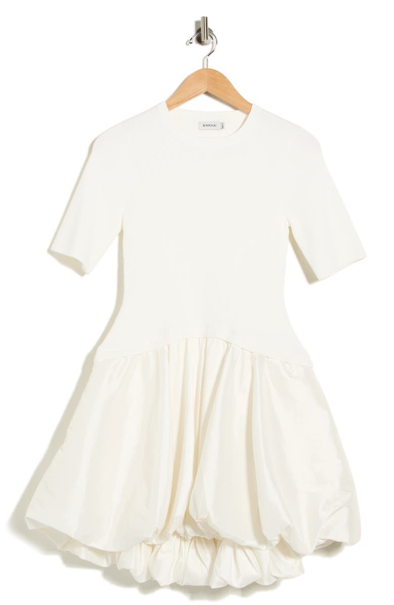 Simkhai Kenny Bubble Minidress, Main, color, Ivory