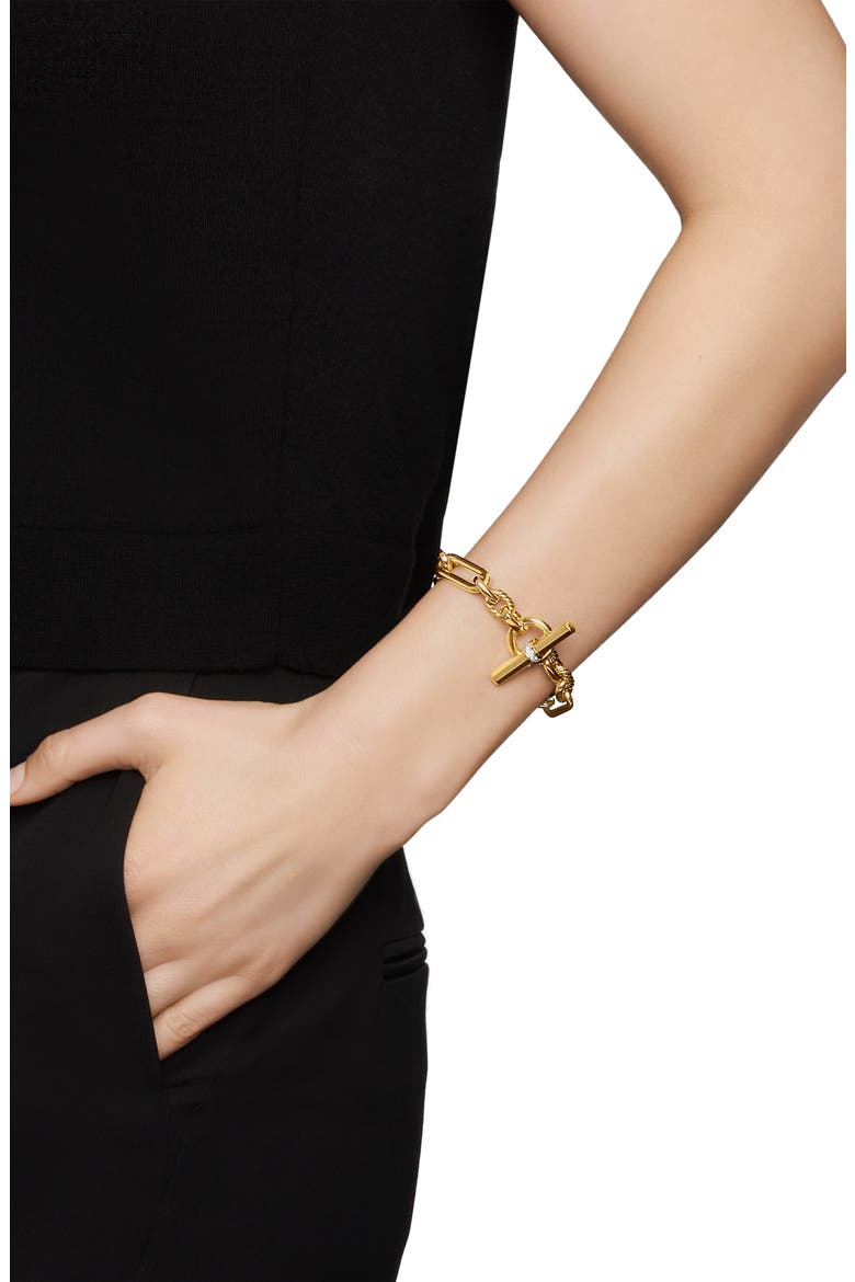 Lexington Chain 18K Gold Bracelet, Alternate, color, DIAMOND/ YELLOW GOLD
