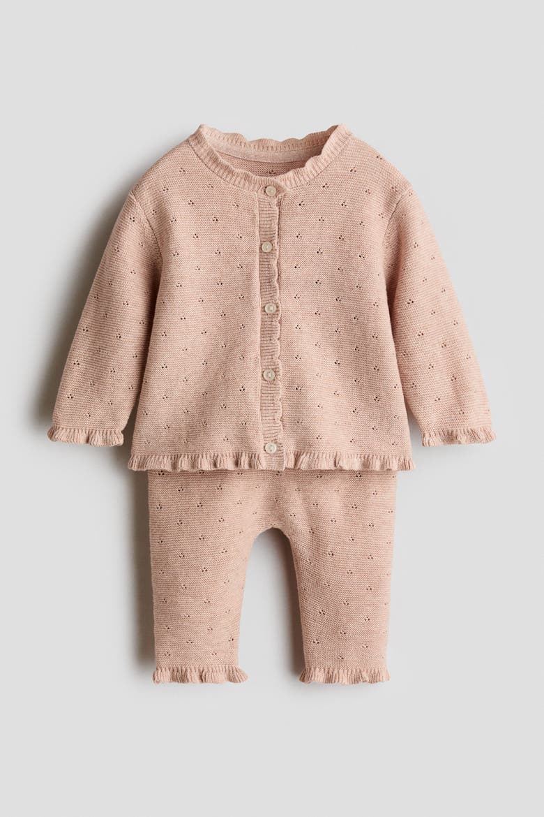 2-Piece Fine-Knit Set, Alternate, color, Light pink