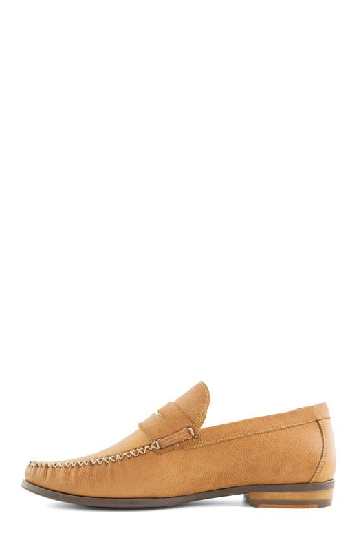 Marc Joseph New York Walker Street Leather Penny Loafer, Alternate, color, Tan Pebble Nobuck