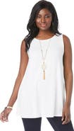 Jessica London Stretch Knit Sleeveless Swing Tunic